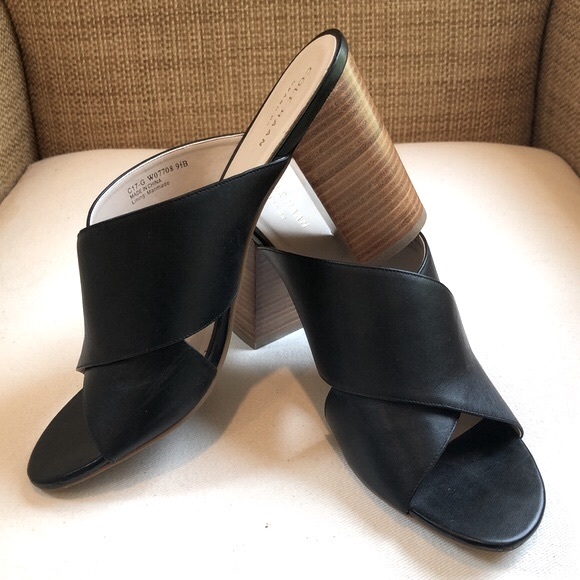 Cole Haan Black Leather Slide size 9 1/2 - Picture 2 of 11